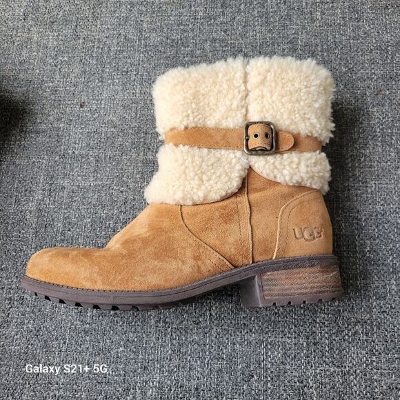 UGG sherpa lined womens winter boots size 9.5 - Picture 4 of 8
